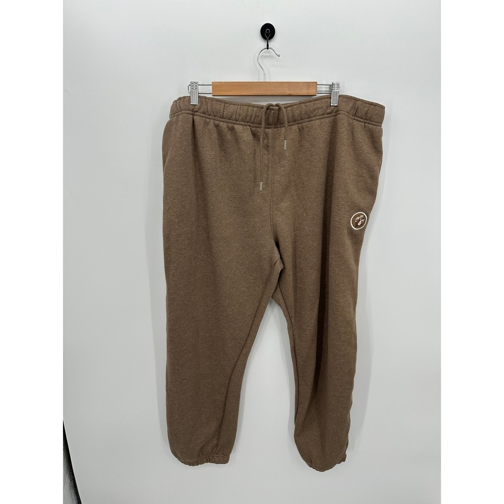 Buc-ee's 3XL Brown Heather Fleece Jogger Sweatpants Beaver Logo Lounge